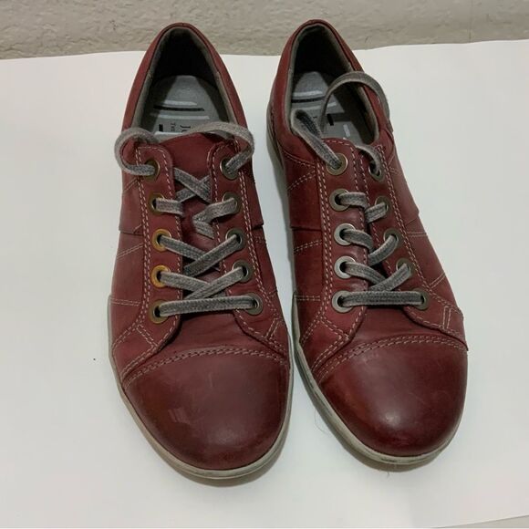 Joseph Siebel Red Distressed Leather Sneaker size 38 - Picture 2 of 10